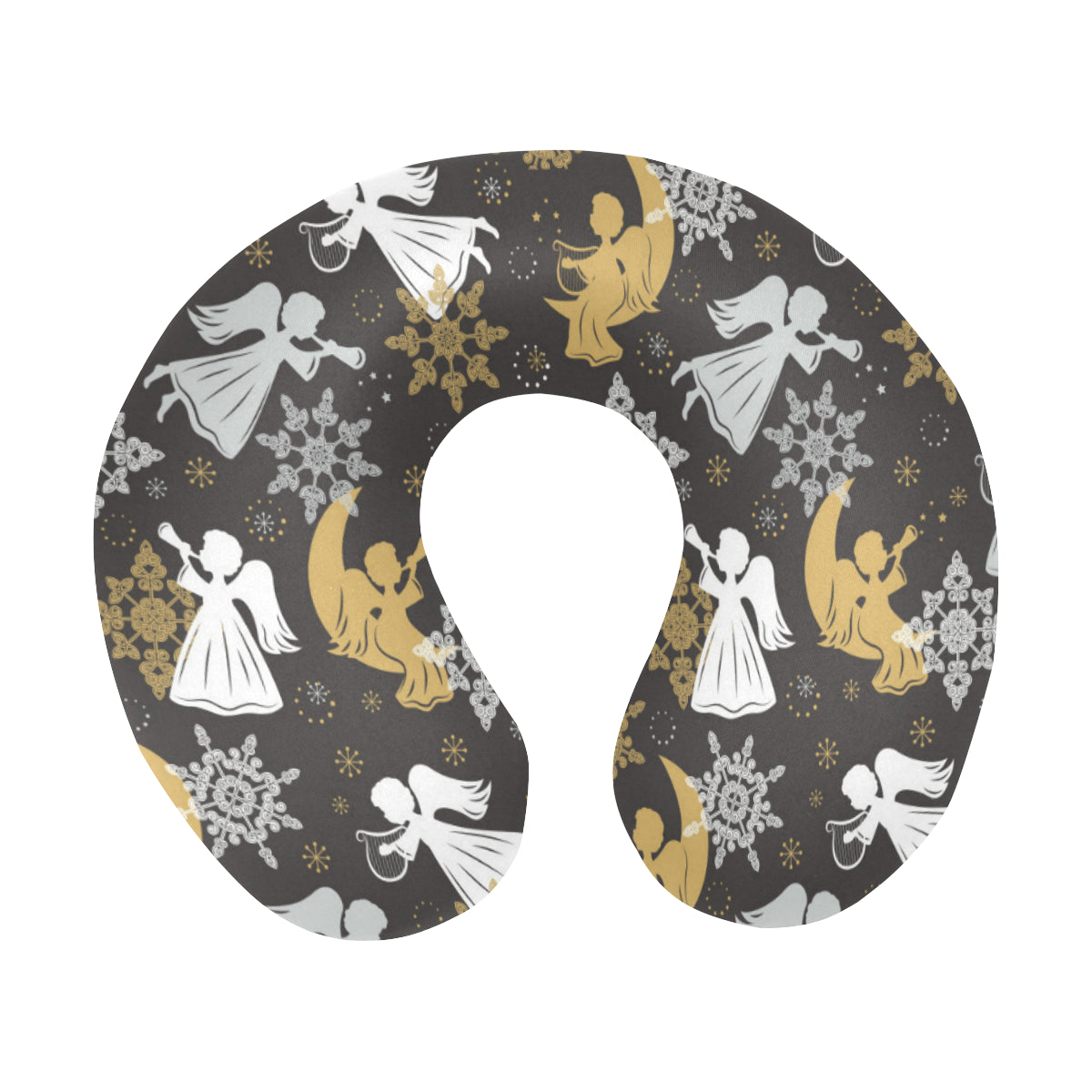 Angel Pattern Print Design 04 U-Shaped Travel Neck Pillow