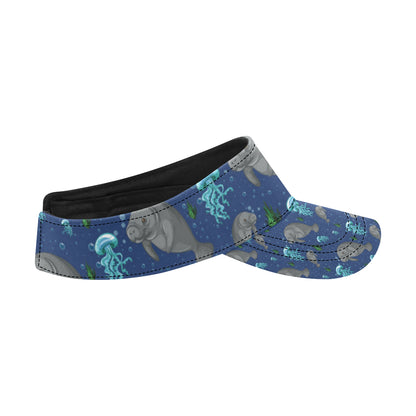 Manatee Pattern Print Design 01 Unisex Sun Visor