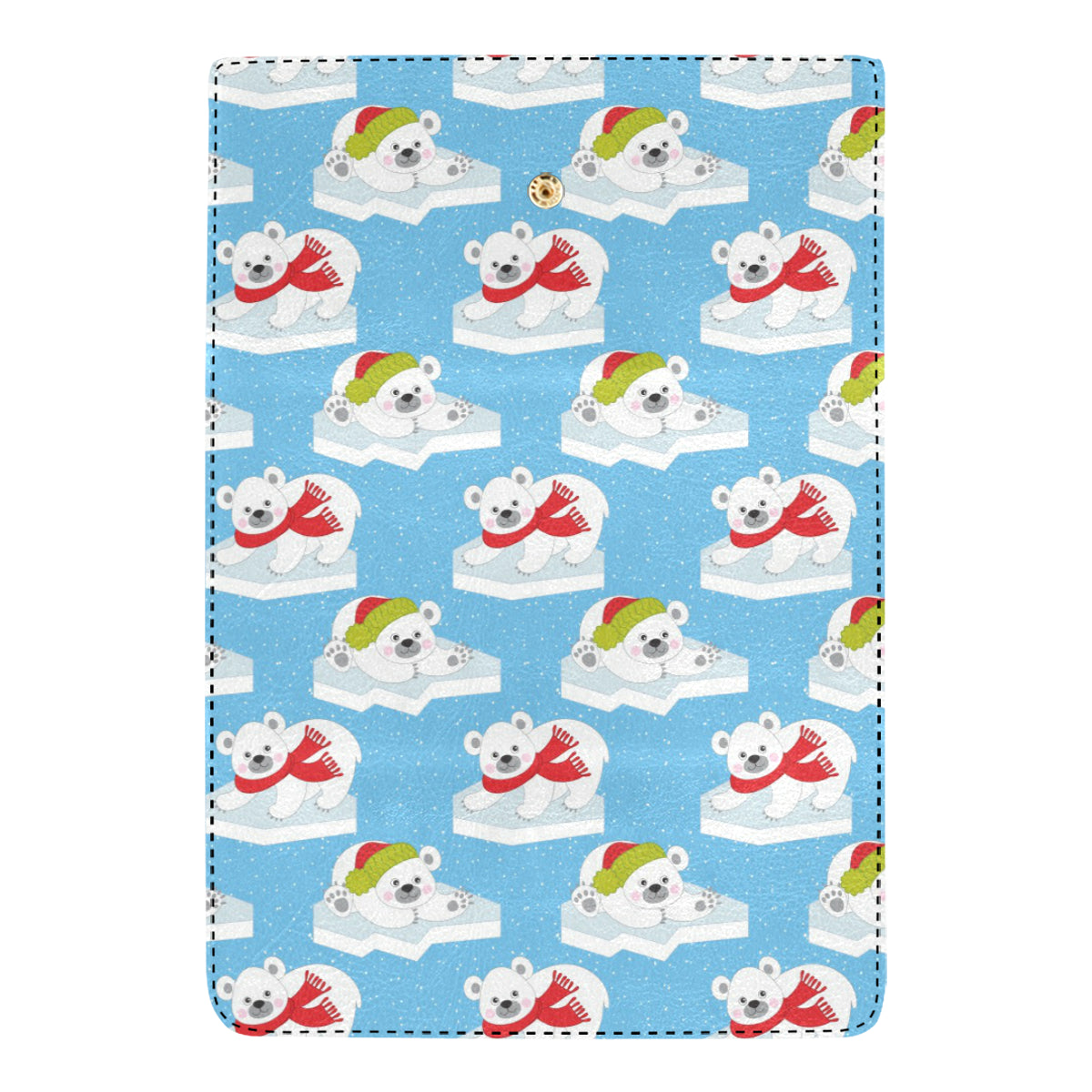 Polar Bear Pattern Print Design PB06 Women's Trifold Wallet