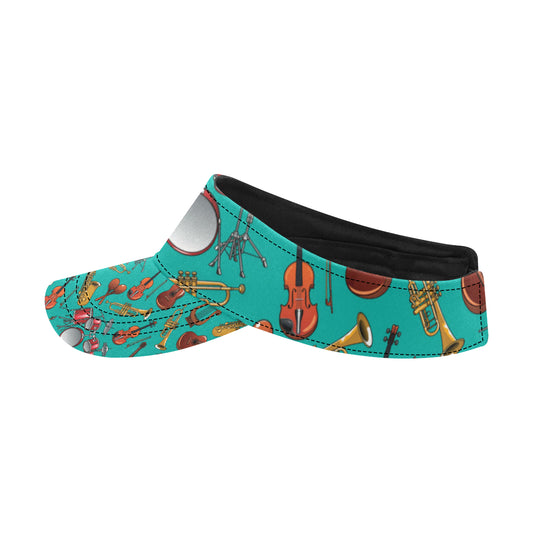 Drum Set Pattern Print Design 01 Unisex Sun Visor