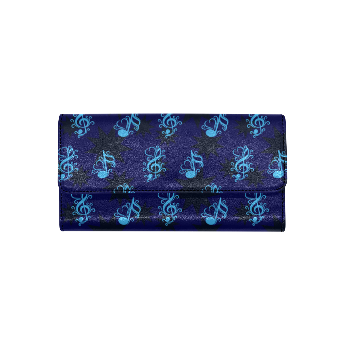 Music note Pattern Print Design A04 Women's Trifold Wallet