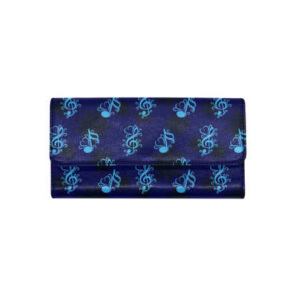 Music note Pattern Print Design A04 Women's Trifold Wallet