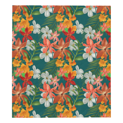 Amaryllis Pattern Print Design AL06 Premium Quilt