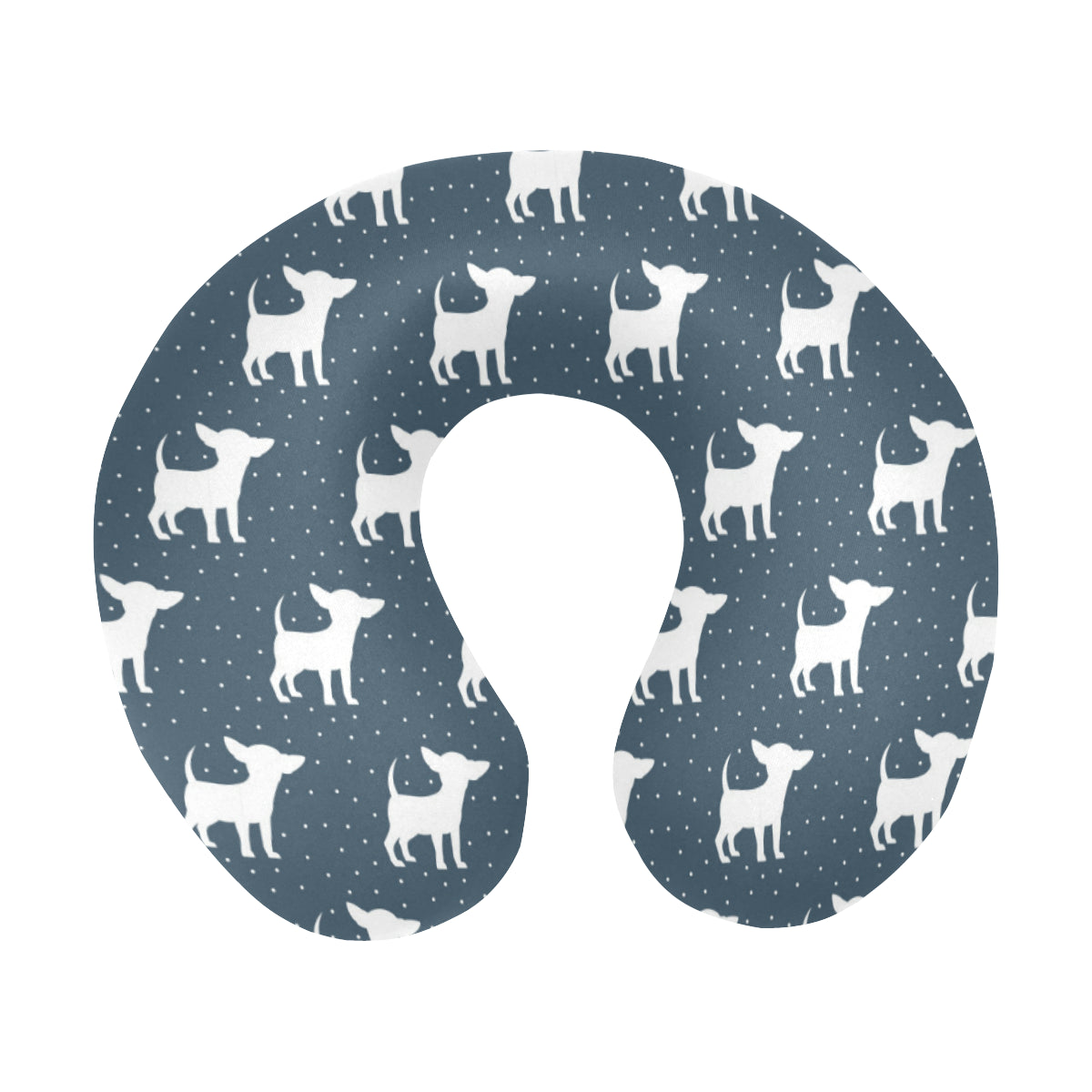 Chihuahua Pattern Print Design 03 U-Shaped Travel Neck Pillow