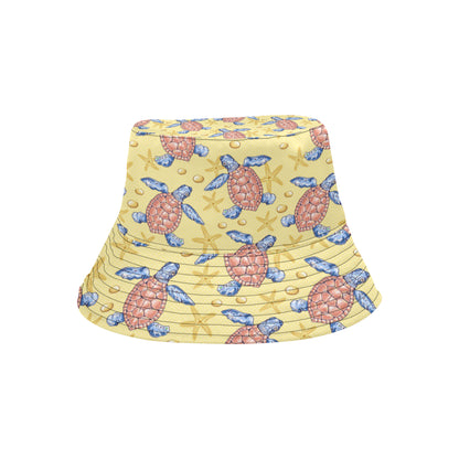 Sea Turtle Pattern Print Design T06 Unisex Bucket Hat