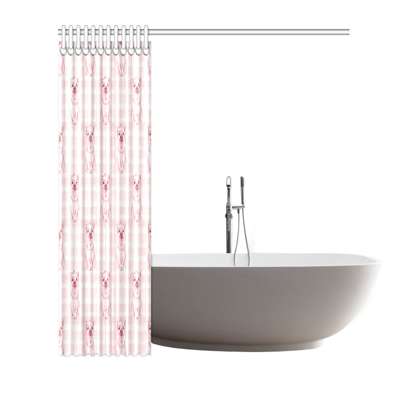 Pig Baby Pattern Print Design 01 Shower Curtain