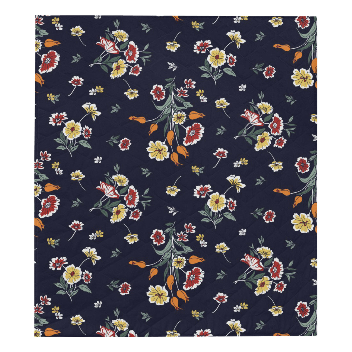 Summer Floral Pattern Print Design SF01 Premium Quilt