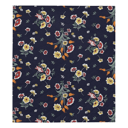 Summer Floral Pattern Print Design SF01 Premium Quilt
