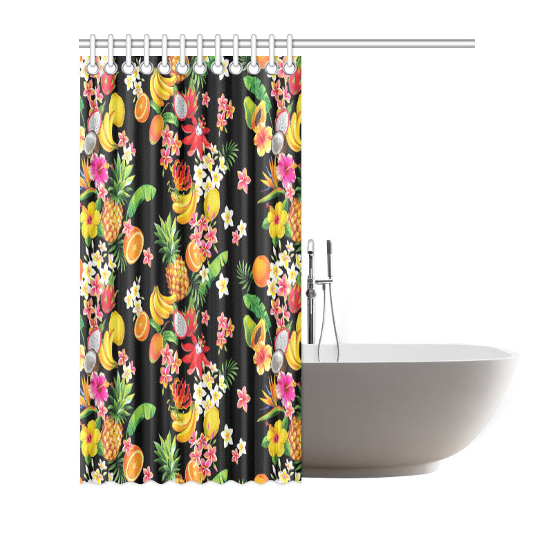 Tropical Fruits Pattern Print Design TF02 Shower Curtain