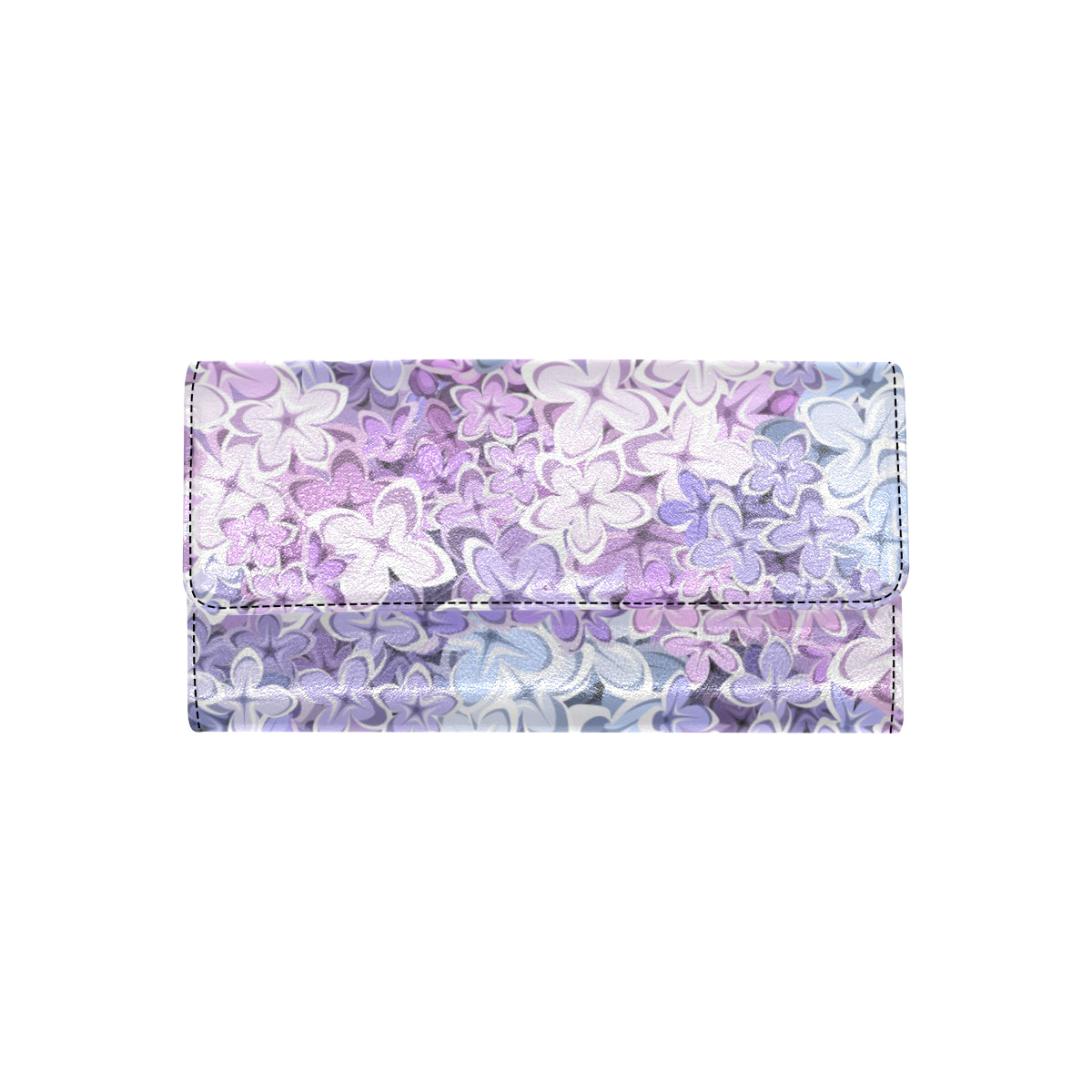 Lilac Pattern Print Design LI01 Women's Trifold Wallet