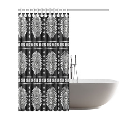 Native American Indian Skull Shower Curtain