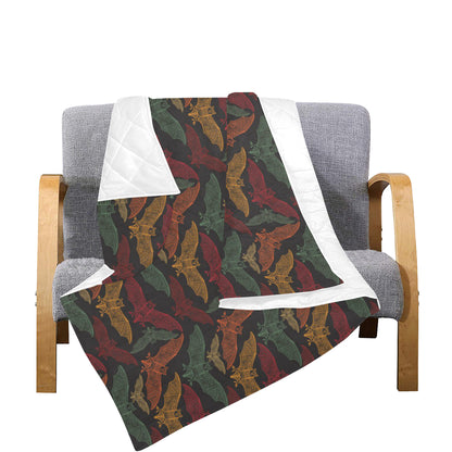 Bat Tribal Pattern Print Design 03 Premium Quilt