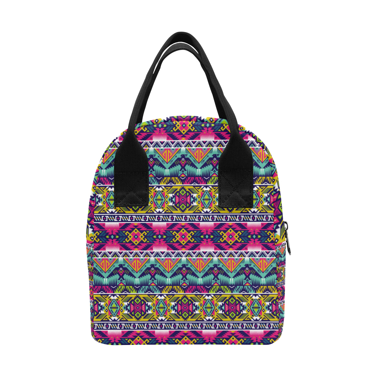 Indian Navajo Color Themed Design Print Insulated Lunch Bag