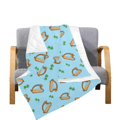 Harp Pattern Print Design 01 Premium Quilt