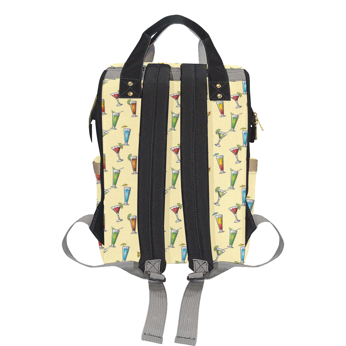 Cocktail Pattern Print Design 02 Diaper Bag Backpack
