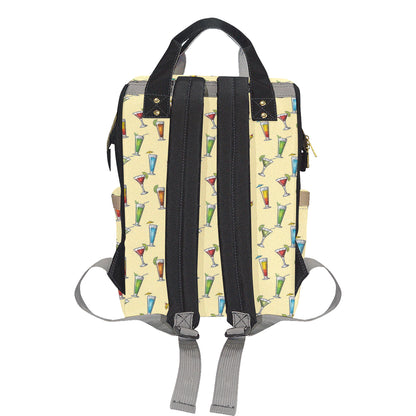Cocktail Pattern Print Design 02 Diaper Bag Backpack
