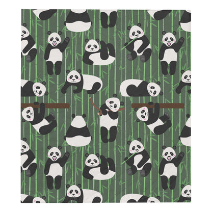 Panda Pattern Print Design A04 Premium Quilt