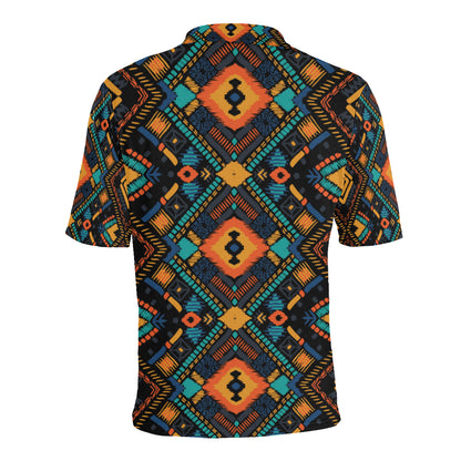 Kente Pattern Print Design 04 Men Polo Shirt