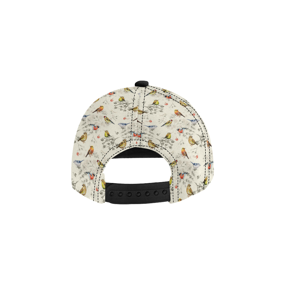 Bird Watercolor Design Pattern Snapback Cap