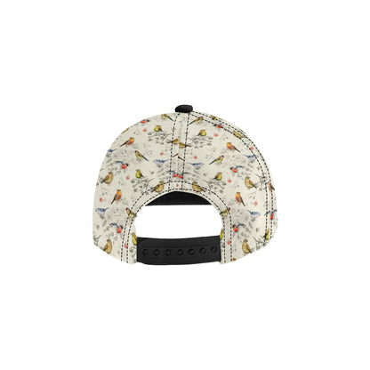 Bird Watercolor Design Pattern Snapback Cap