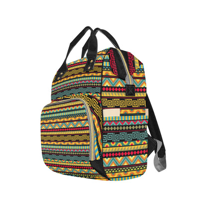 African Pattern Print Design 03 Diaper Bag Backpack