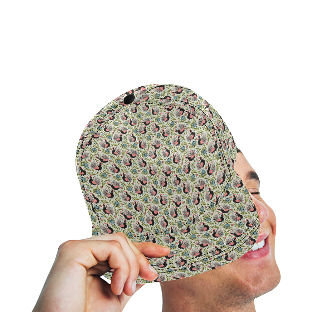 Rooster Print Design Snapback Cap