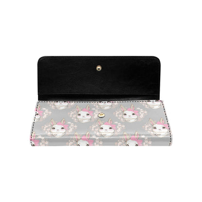 Rabbit Pattern Print Design RB07 Women's Trifold Wallet