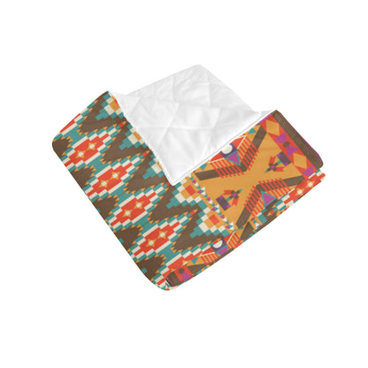 Native Pattern Print Design A01 Premium Quilt