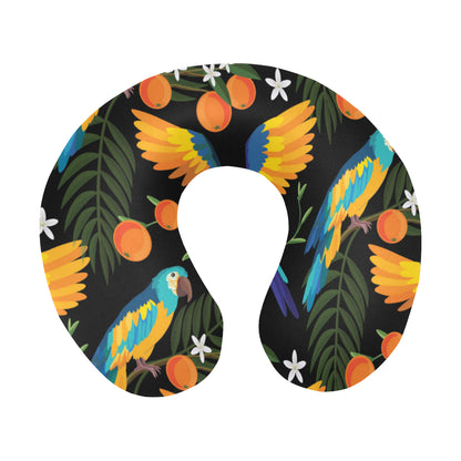 Macaw Pattern Print Design 03 U-Shaped Travel Neck Pillow