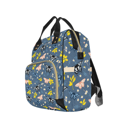 Monarch Butterfly Pattern Print Design 02 Diaper Bag Backpack