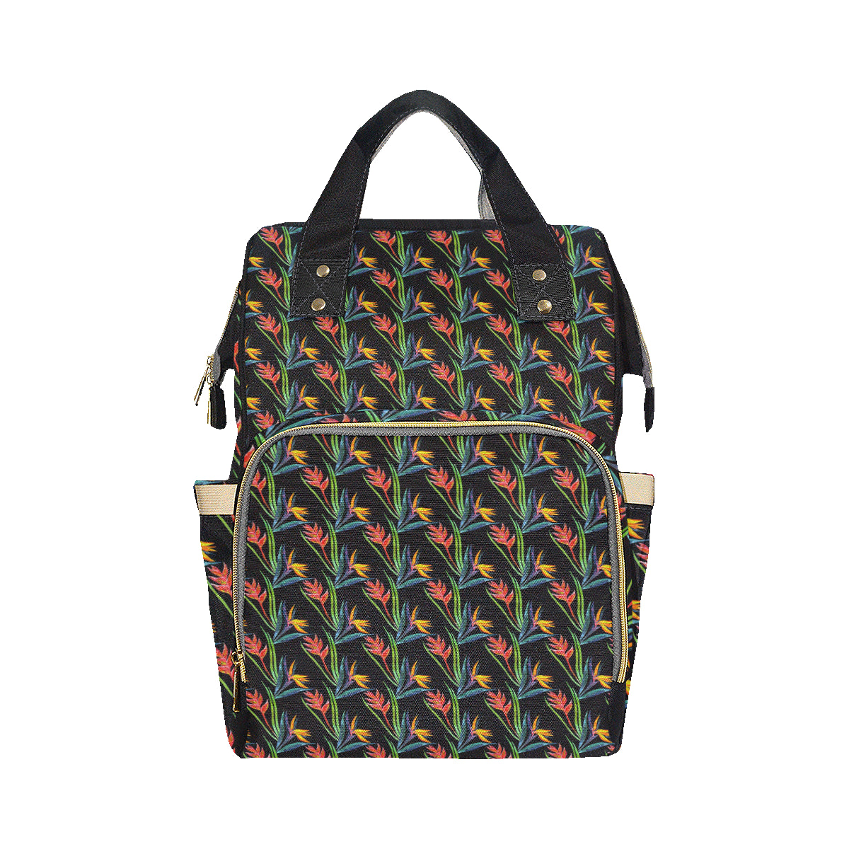 Heliconia Pattern Print Design HL04 Diaper Bag Backpack