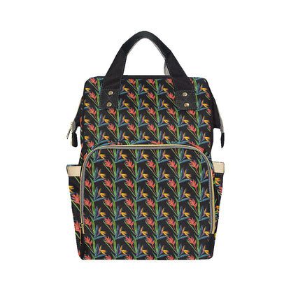 Heliconia Pattern Print Design HL04 Diaper Bag Backpack