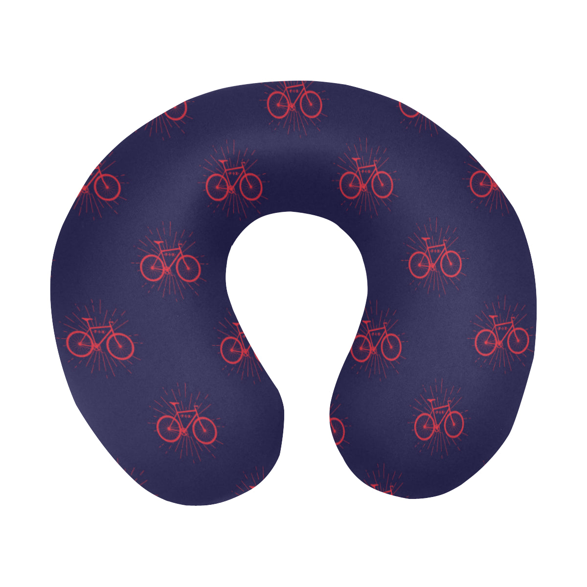 Bicycle Pattern Print Design 01 U-Shaped Travel Neck Pillow