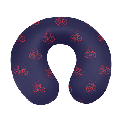 Bicycle Pattern Print Design 01 U-Shaped Travel Neck Pillow