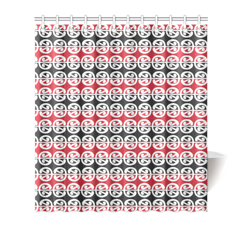 Maori Classic Themed Design Print Shower Curtain