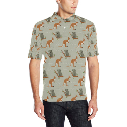 Koala Pattern Print Design 03 Men Polo Shirt