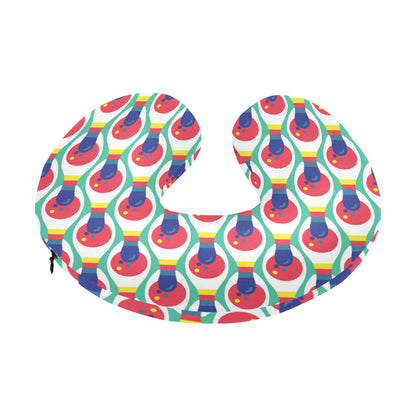 Bowling Pattern Print Design 05 U-Shaped Travel Neck Pillow