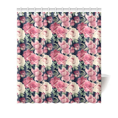 Rose Pattern Print Design RO05 Shower Curtain