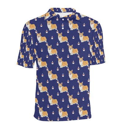 Pembroke Welsh Corgis Pattern Print Design A07 Men Polo Shirt
