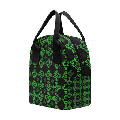 Celtic Knot Green Neon Design Insulated Lunch Bag