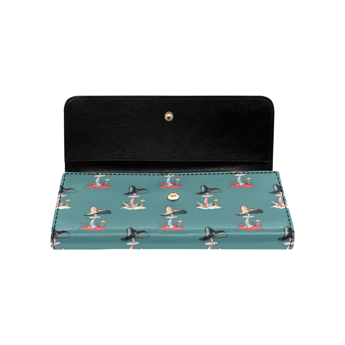 Mushroom Pattern Print Design A04 Women's Trifold Wallet