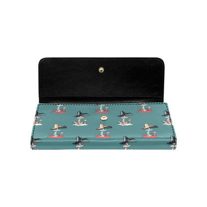 Mushroom Pattern Print Design A04 Women's Trifold Wallet