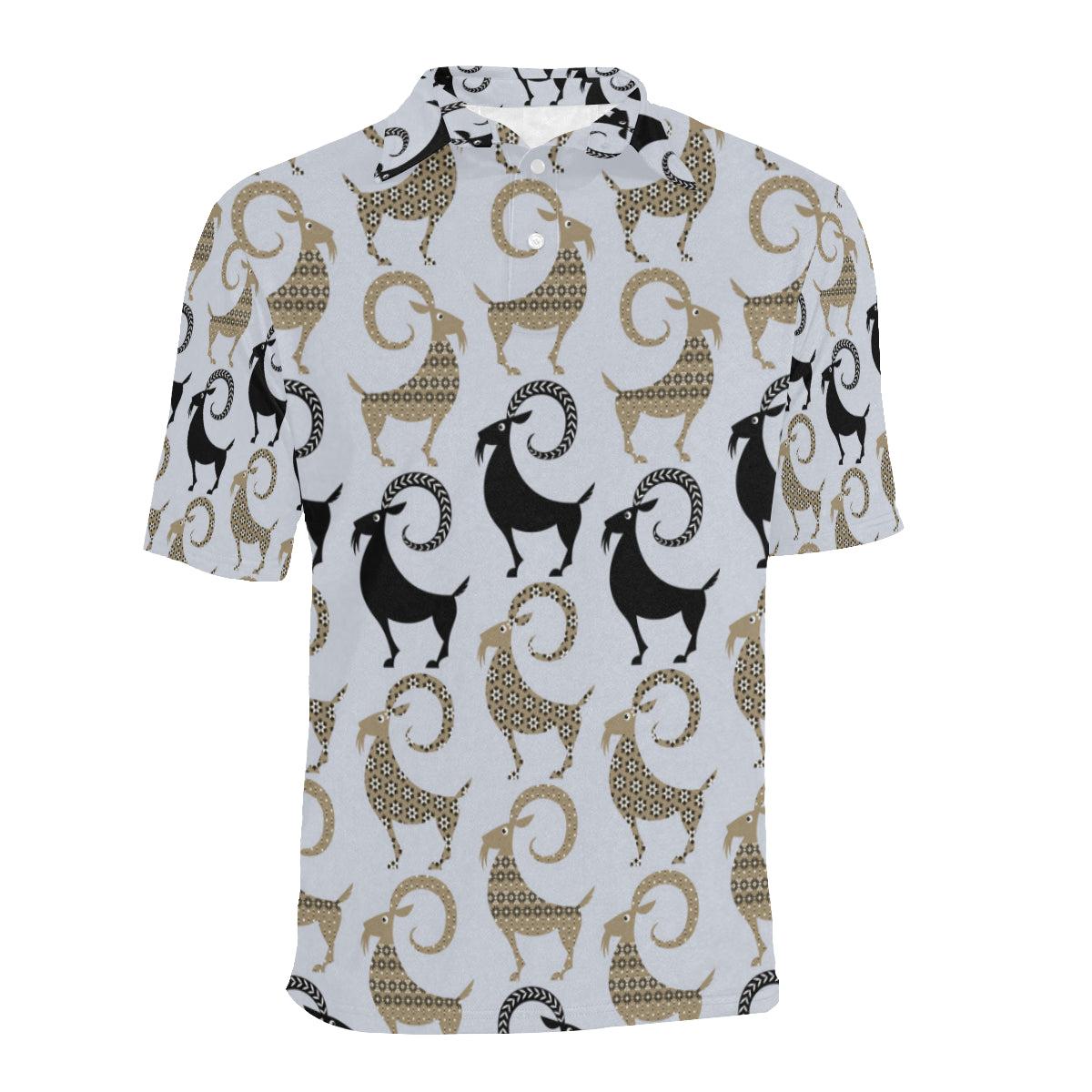 Goat Pattern Print Design 03 Men Polo Shirt