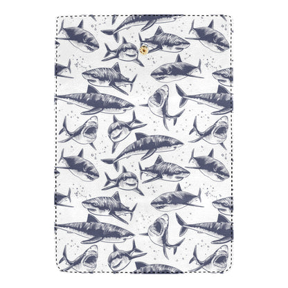 Great White Shark Pattern Print Design 02 Women's Trifold Wallet