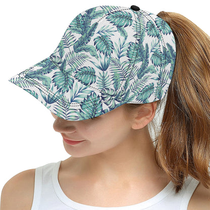 Pattern Tropical Palm Leaves Snapback Cap