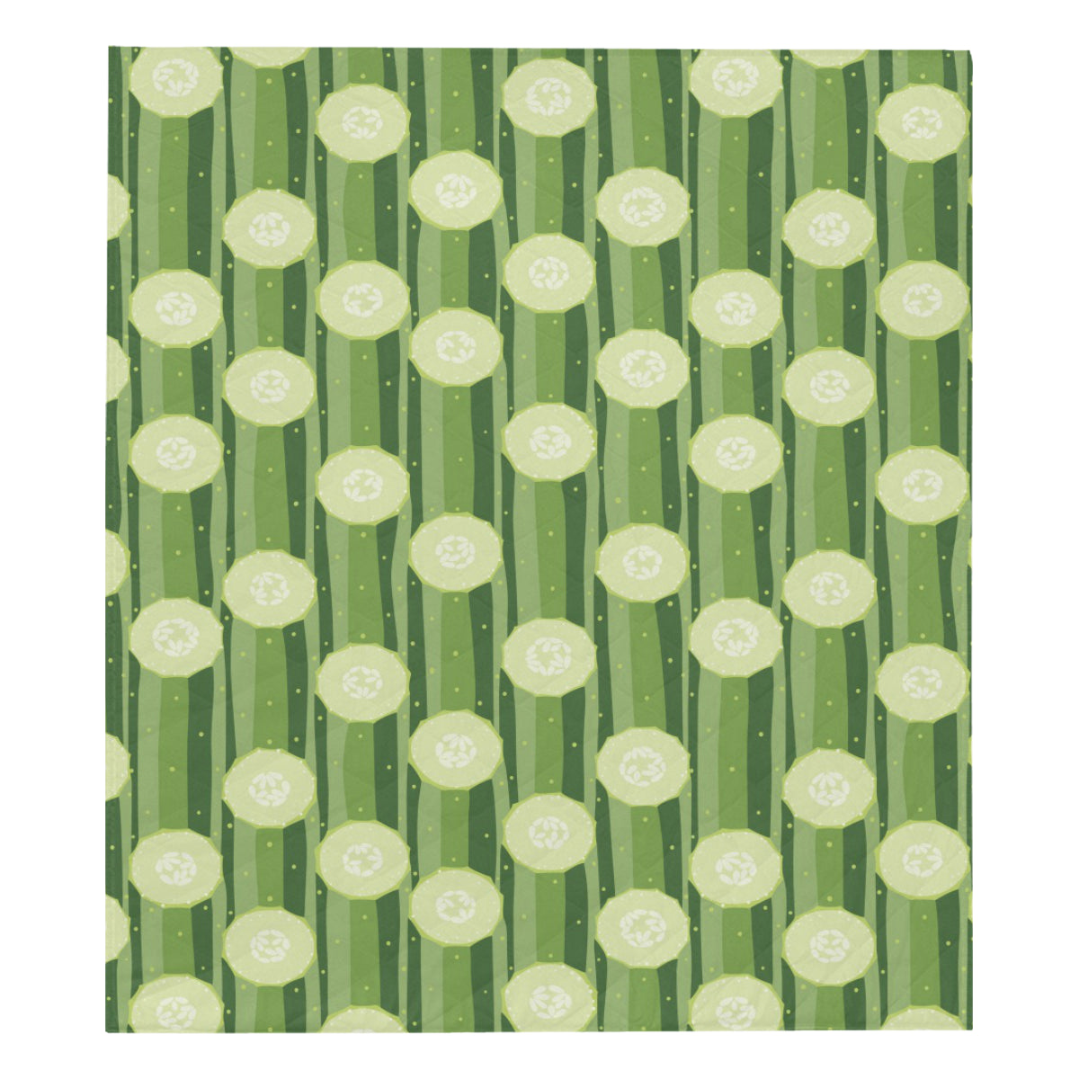 Cucumber Pattern Print Design CC03 Premium Quilt