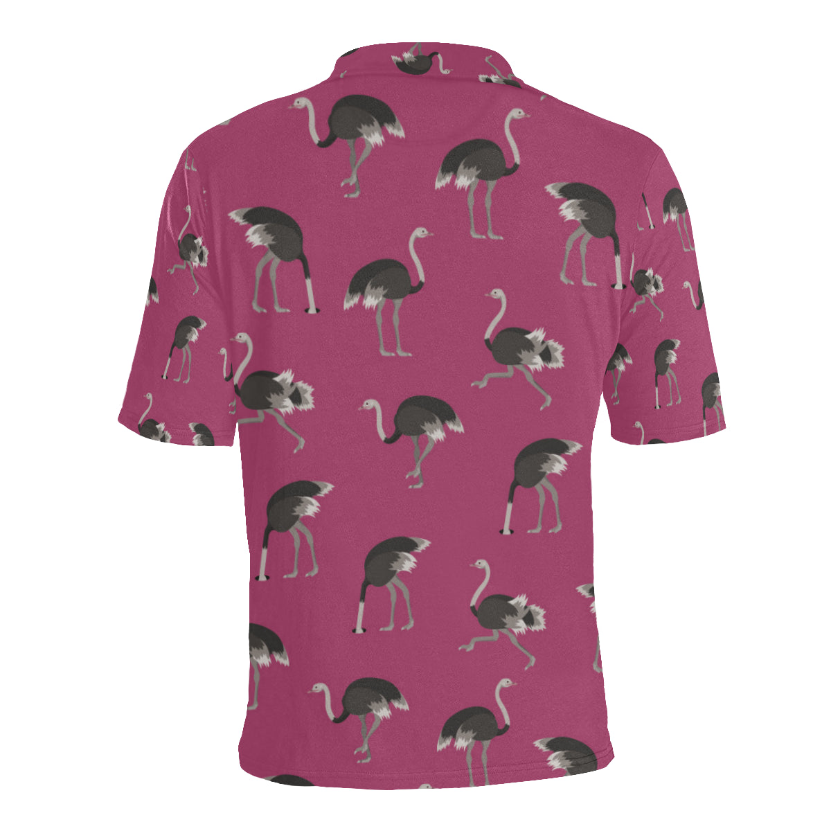 Emu Pattern Print Design 02 Men Polo Shirt