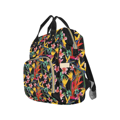 Tropical Flower Pattern Print Design TF015 Diaper Bag Backpack