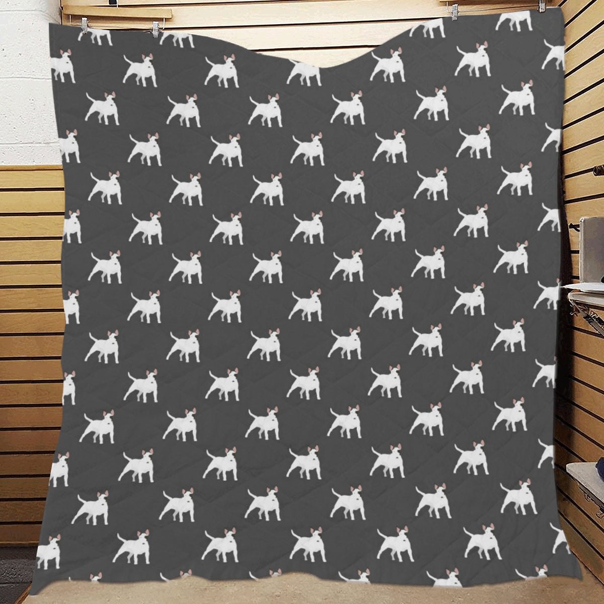 Bull Terriers Pattern Print Design 02 Premium Quilt