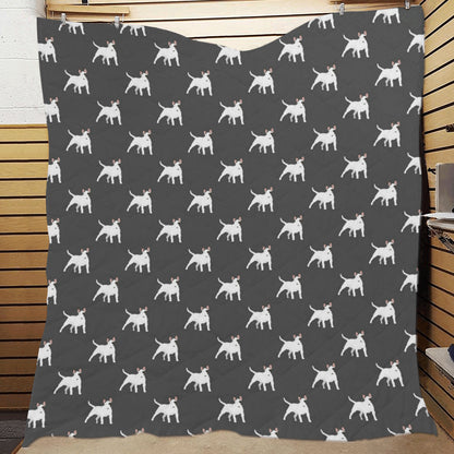 Bull Terriers Pattern Print Design 02 Premium Quilt